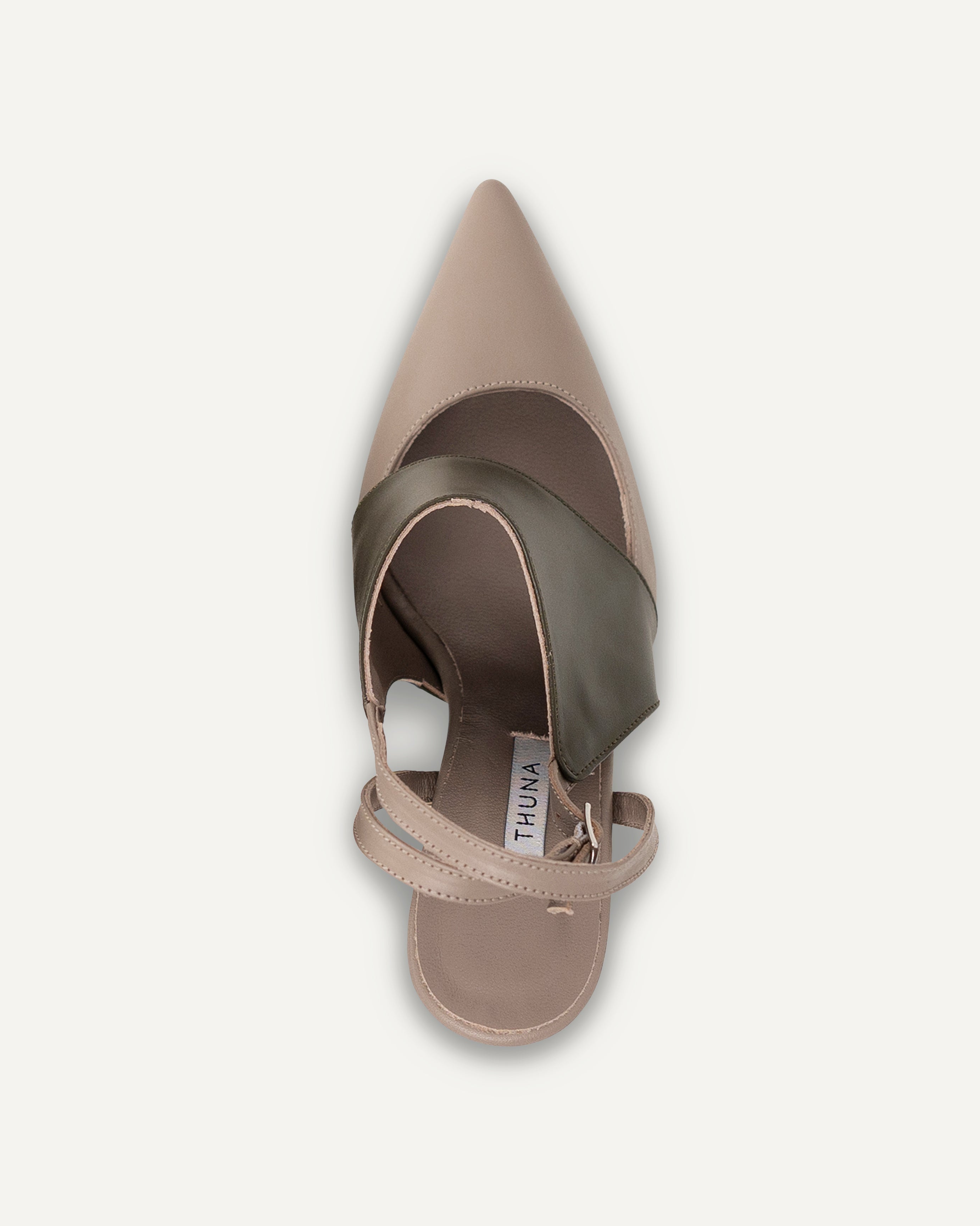 Norma olive heel - THUNA