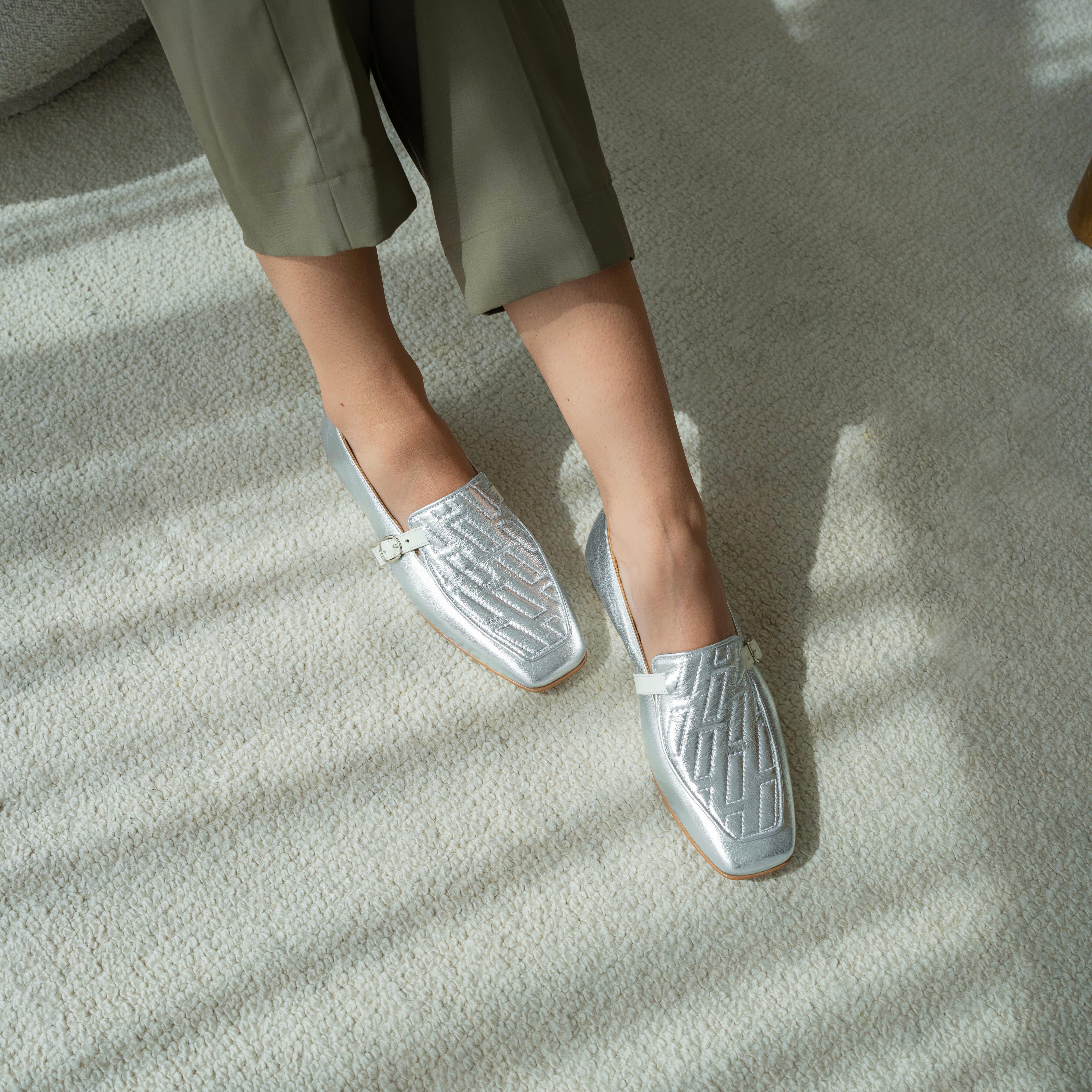 Amber silver loafer - THUNA